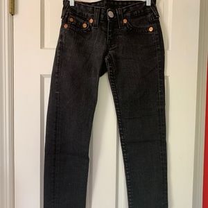 True Religion Straight Leg Black Jeans